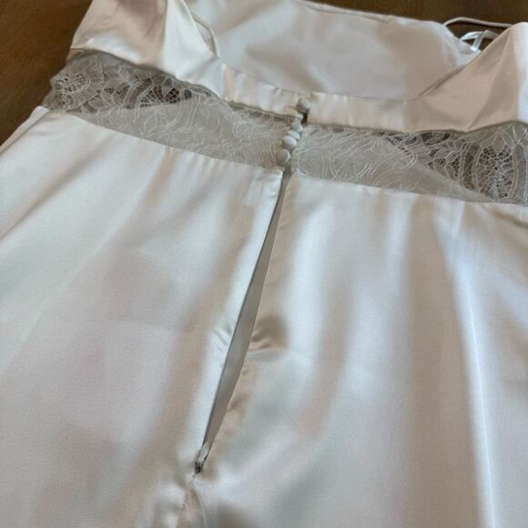 Sachin + Babi‎ White Satin Bridal Midi Slip Dress Size 0 - Picture 10 of 14